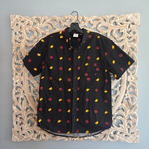 Marvel Deadpool Taco Graphic Cotton Button Down Shirt Size Medium